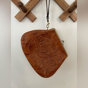 Brown Patricia Nash clutch purse